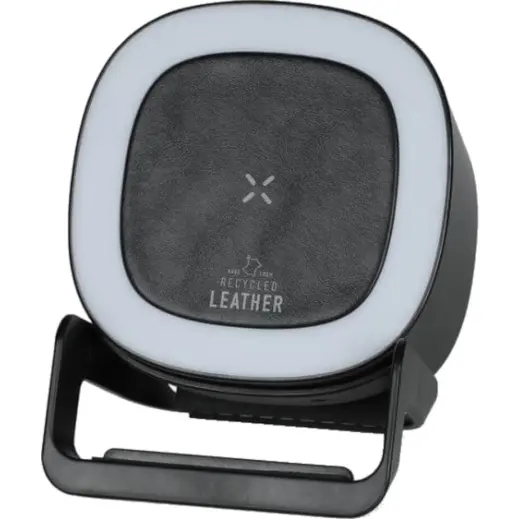 Tasova @memorii Recycled 15W Wireless Charger Bluetooth Speaker Black Front